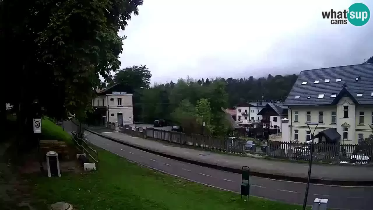 Webcam - Bicycle Lane and Mangart Mountain