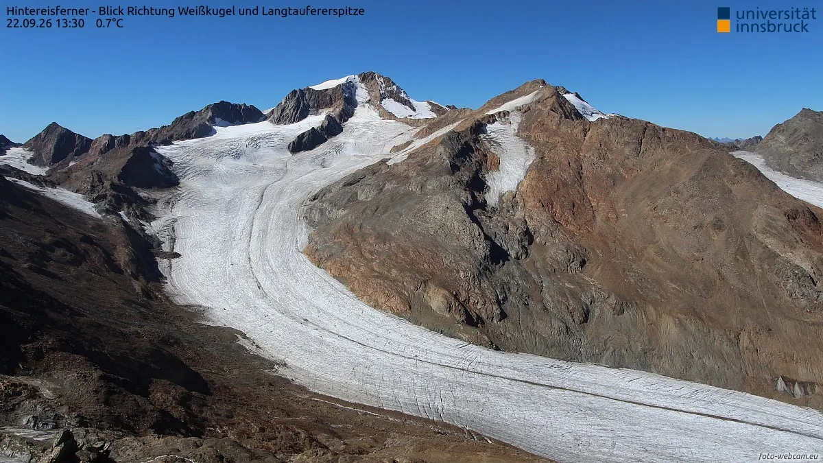 Hintereisferner - Blick Richtung Weißkugel Und Langtaufererspitze