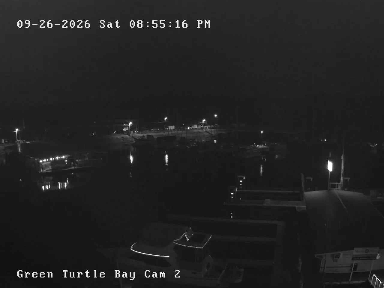 Green Turtle Bay Webcam Image of Docks and Boats