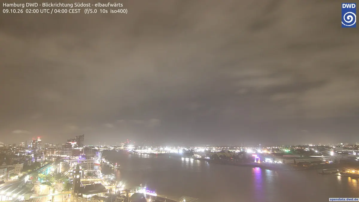 DWD-Wetterkamera Hamburg (Blick Südost)